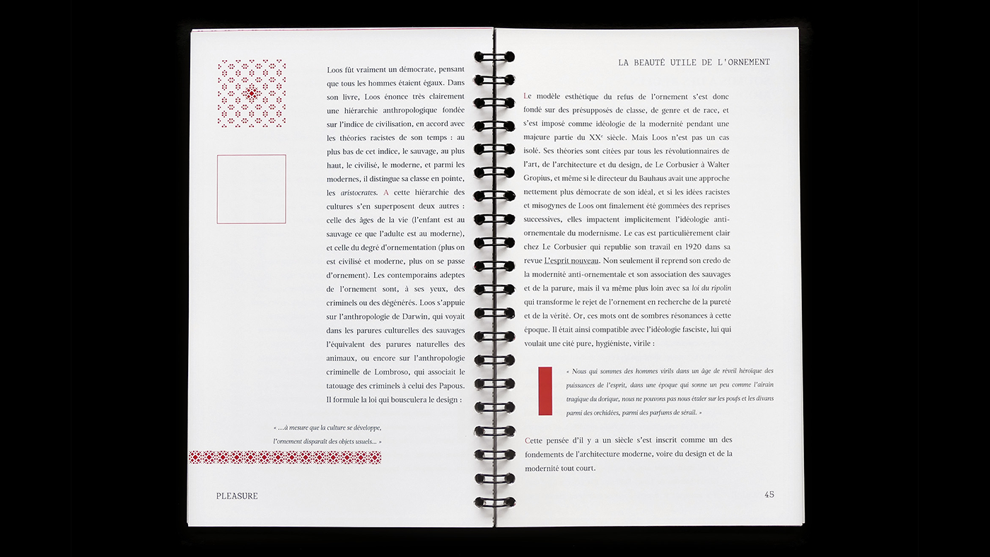 Pages n°44-45 du mémoire Pleasure