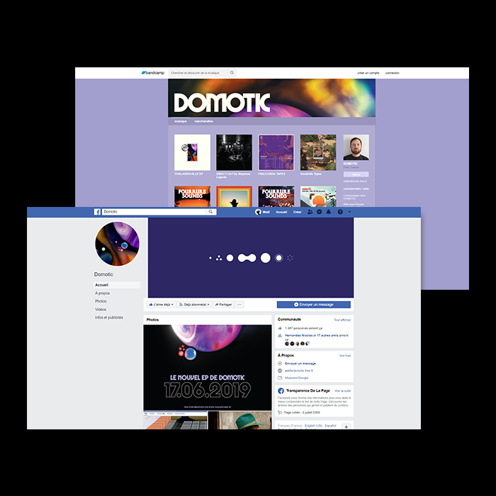 Facebook et Bandcamp Facebook et Bandcamp de Domotic