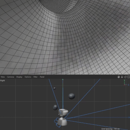 Vue de la caméra 3D
